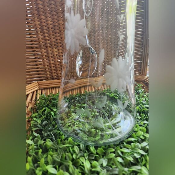 Vintage Etched Floral Pitcher Large - Picture 8 of 15